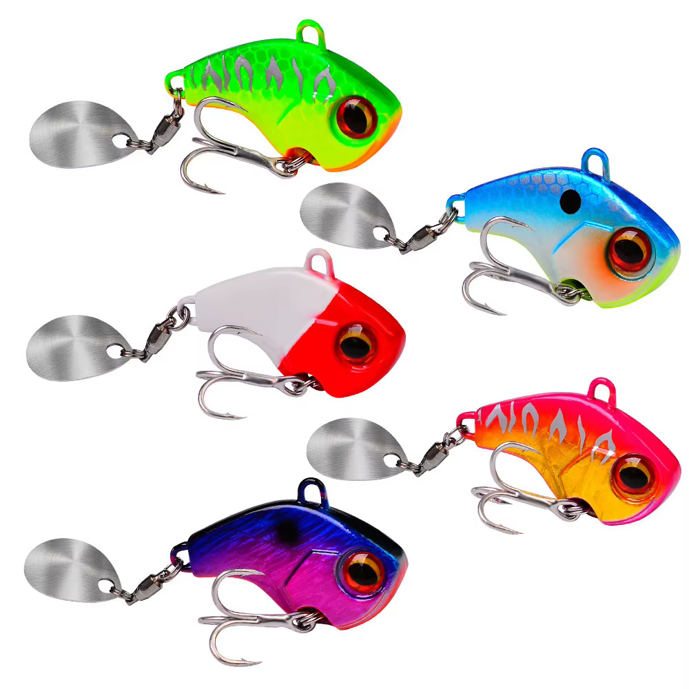 Luras de Pescar Vibración Rotativa Metal Wobble Bait Pesca Invernal 6g 15g 28g Lure Artificiales Duraderos — imagen 6