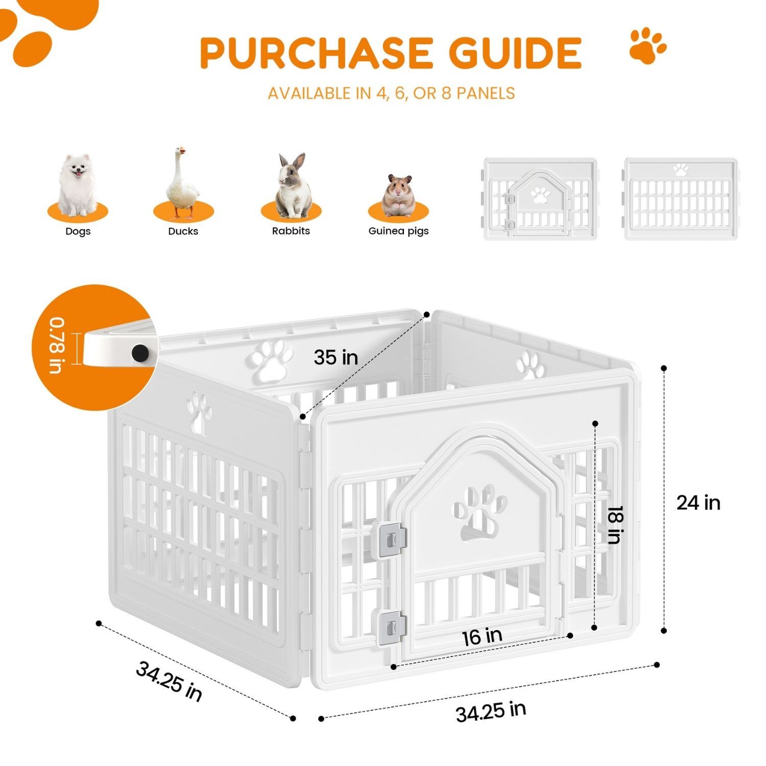 Plastic Dog With Movable Enclosure, Suitable For Small And Medium-sized Dogs, Cats And Rabbits — image 10