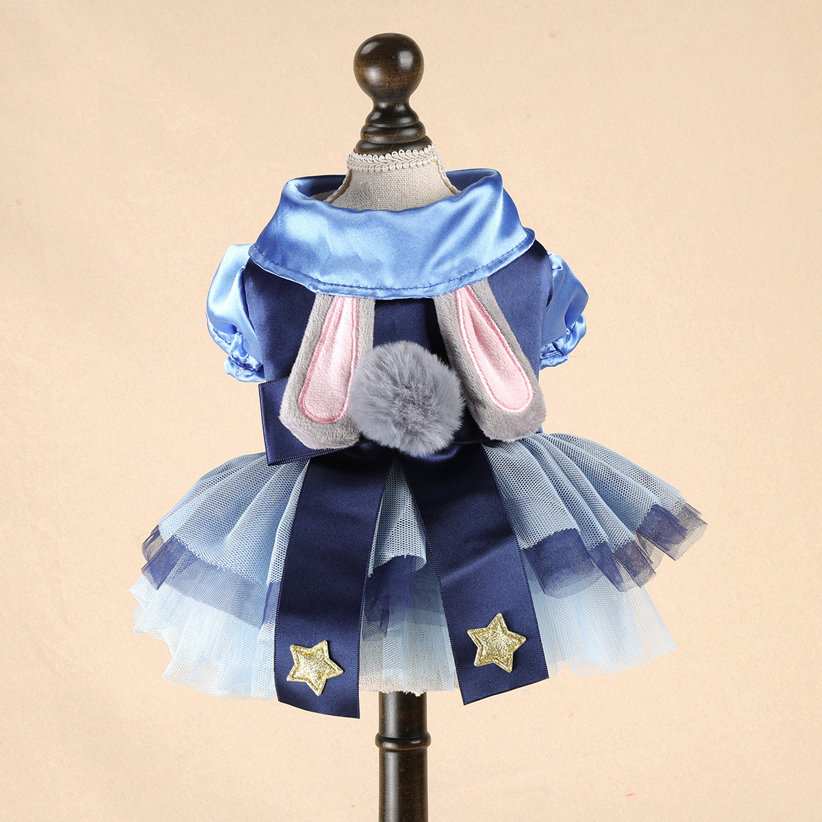 Pet Clothes Dog Clothes Cute Cat Clothing Spring Summer New Style Cute Rabbit Officer Puffy Tulle Dress Teddy — image 6