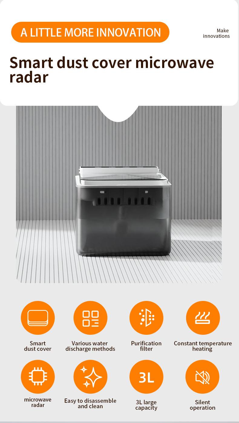 Wireless Charging Battery Driven 304 Stainless Steel Cat Automatic Induction Pet Water Fountain — image 15