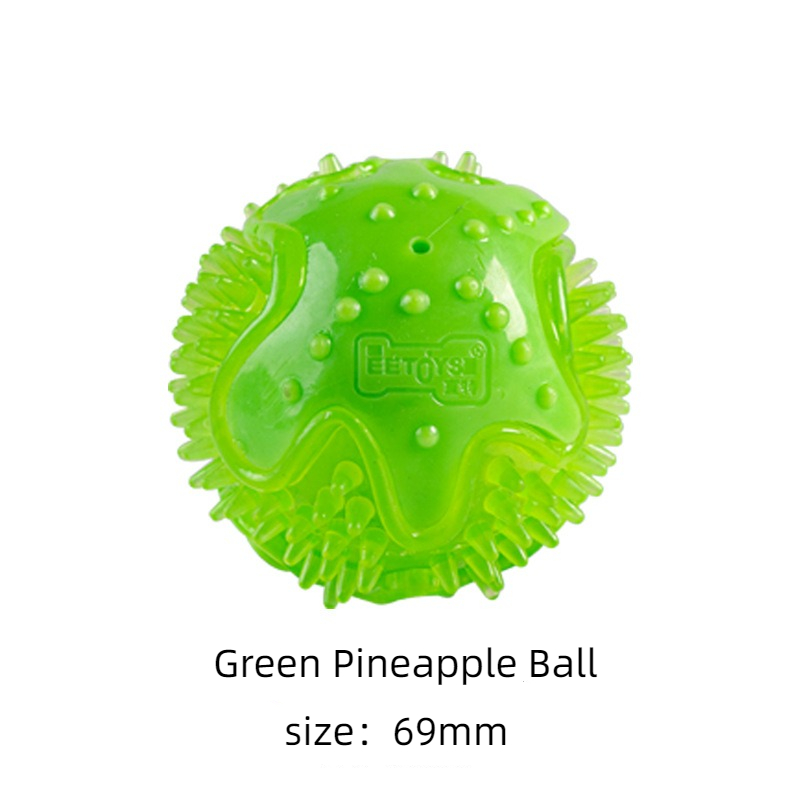 TPR Thickened and Bite resistant Rugby Teeth Cleaning Sound Tearing Elastic Ball Dog Teeth Grinding Toy — image 5