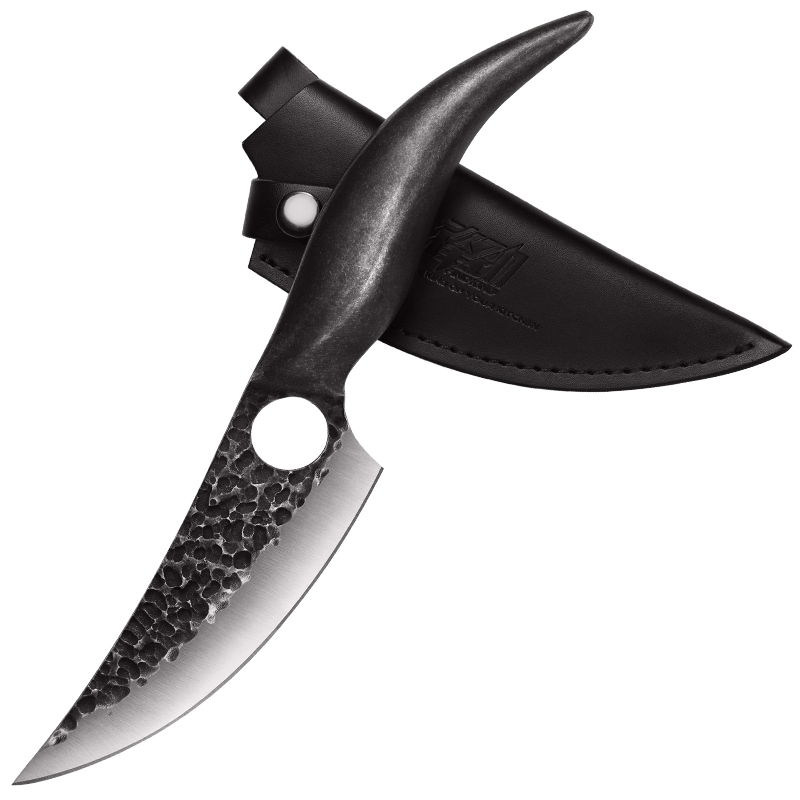Sharp Spot Forging Slaughtering Knife Hammer Bone Cutting Machete Outdoor Multi-Purpose Knife Portable Stainless Steel Pig Killing And Meat Cutting Knife — image 4