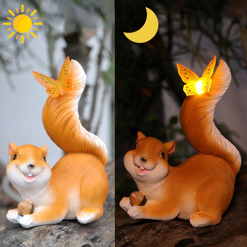 Solar powered animal light outdoor courtyard squirrel lawn light — image 2
