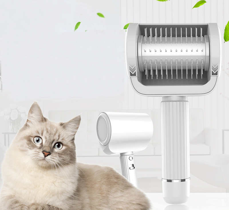 Pet Comb Automatic Groomer Cat Dog Charging Automatic Massage Comb Floating Hair Remover — image 1