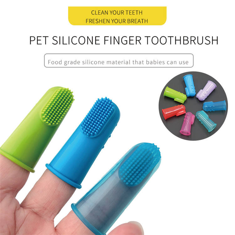 Pet Toothbrush Silicone Finger Dog Toothbrush Cat Finger Sets Brushing Teeth Oral Cleaning Supplies — image 4