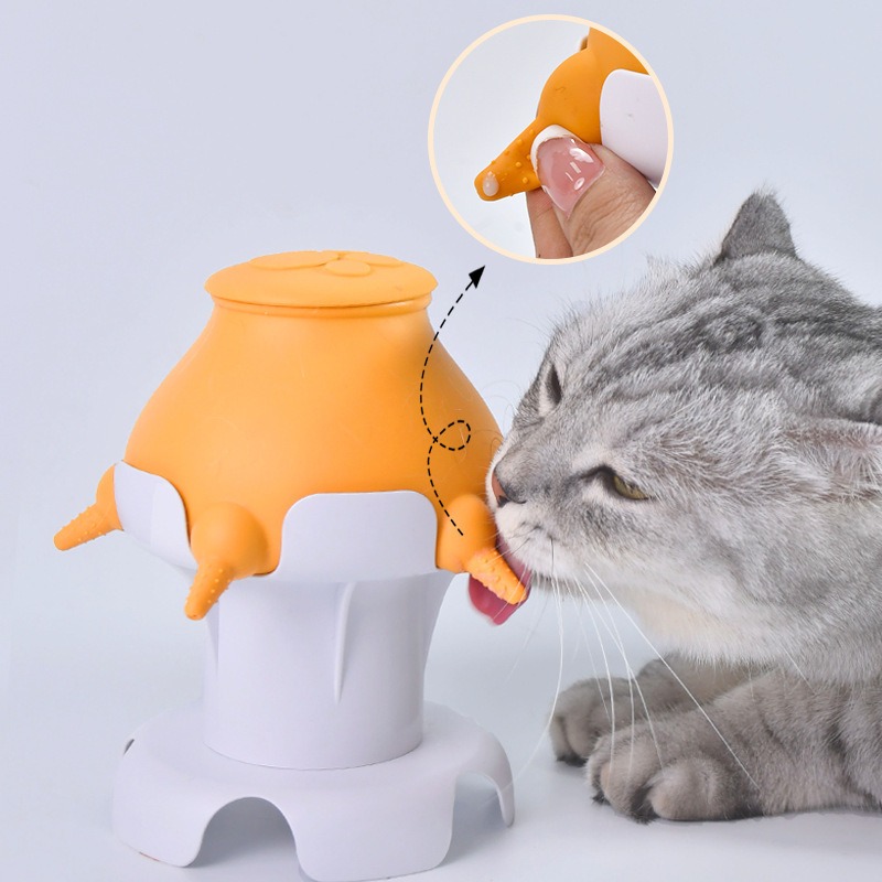Dispositivo de alimentación para lactancia canina y felina con mango de silicona grado alimentario y sujeción adhesiva portátil — imagen 7