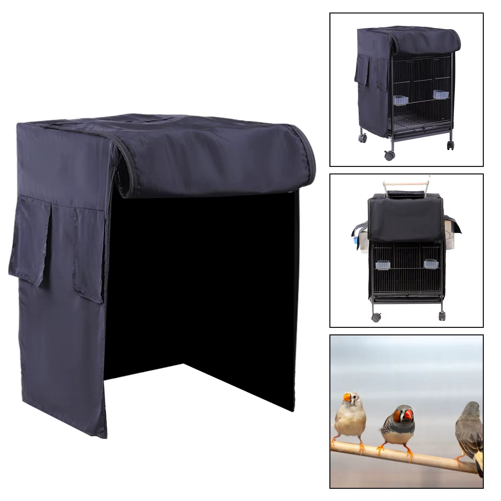 Bird Cage Cover Bird Parrot Cage Cover Rainproof Windbreaker Patio Birdcage Covers for Budgies Macaw Parrot Rabbit Parakeets — image 3