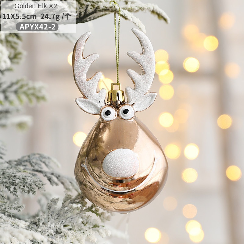 Christmas decorations, reindeer scene decorations, Christmas tree decorations, plastic ceiling ornaments, hanging balls — image 9