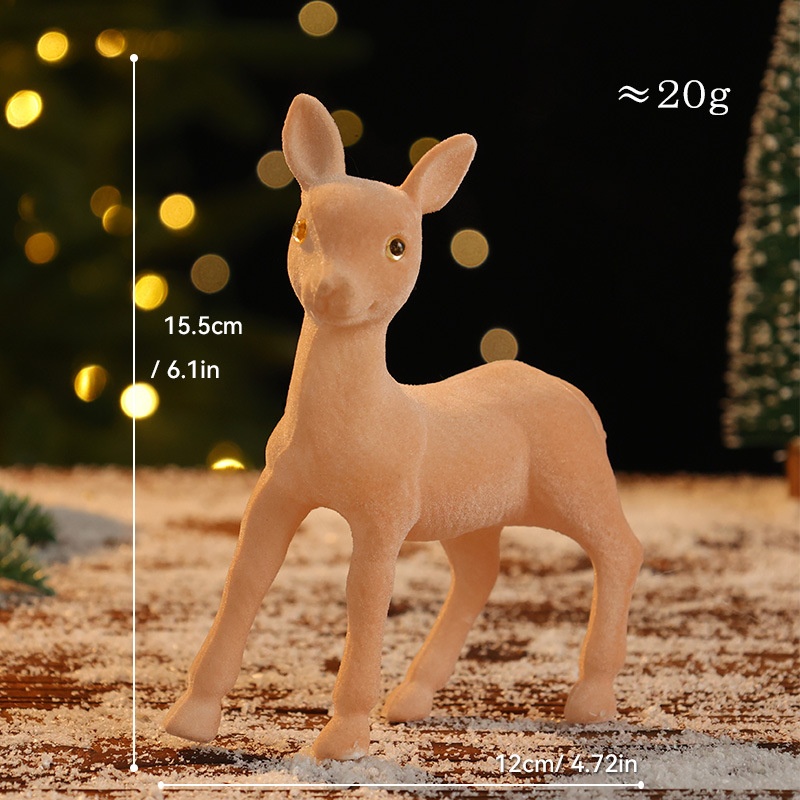 Christmas Reindeer Decoration, Christmas Ornament, Cartoon Holiday Decorative Figurine — image 10
