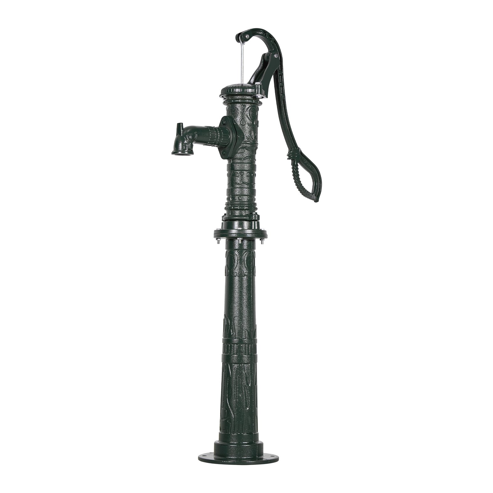 Pompa de Mano Manual de Hierro Fundido Antiguo, 20 Ft Máximo Ascenso, Diseño Clásico con Base para Elevar, Conexión NPT 1-1/4 Pulgadas, Instalación Fácil, Para Jardín, Piscina, Cuenca, Granja y Acuicultura — imagen 1
