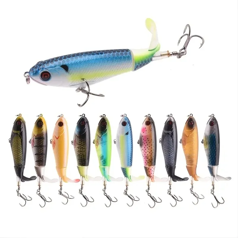 Fishing Lures With Floating Rotating Tail Topwater Bait Freshwater Saltwater Lures For Carp Bass Pike 10.5cm/17g — image 1