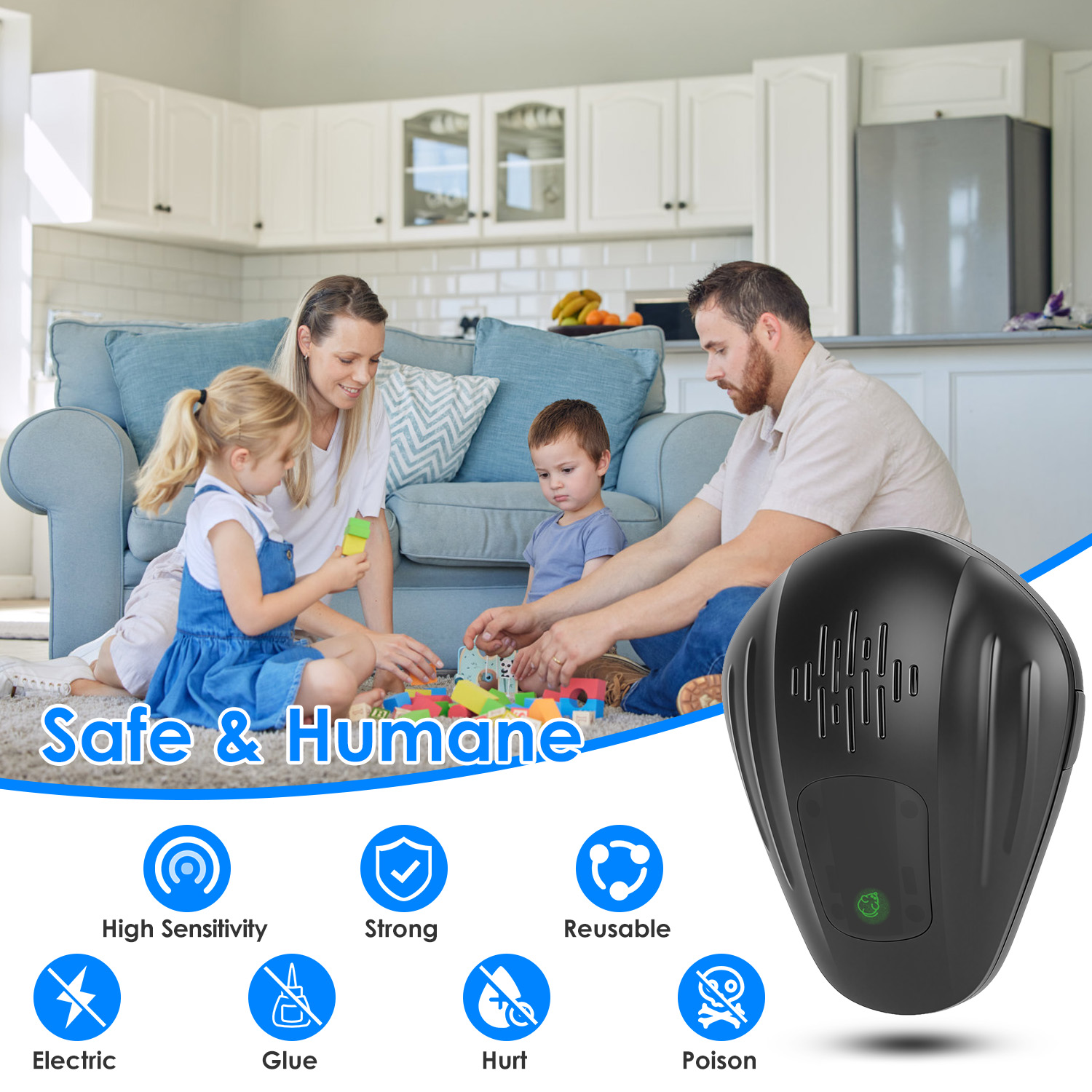 2 Pack Pest Control Device For Mosquitoes Cockroaches Rats Plug In Ultrasonic Insect Repellent Indoor For Bedroom Garage Warehouse Office — imagen 12
