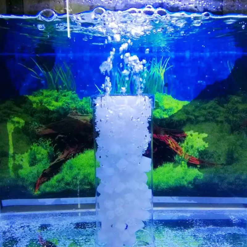 Fish Tank Filter Fluidized Moving Bed Filter Bubble Bio Filter Media With Air Stone Sponge Filters Pneumatic Rolling Biochemical — image 3