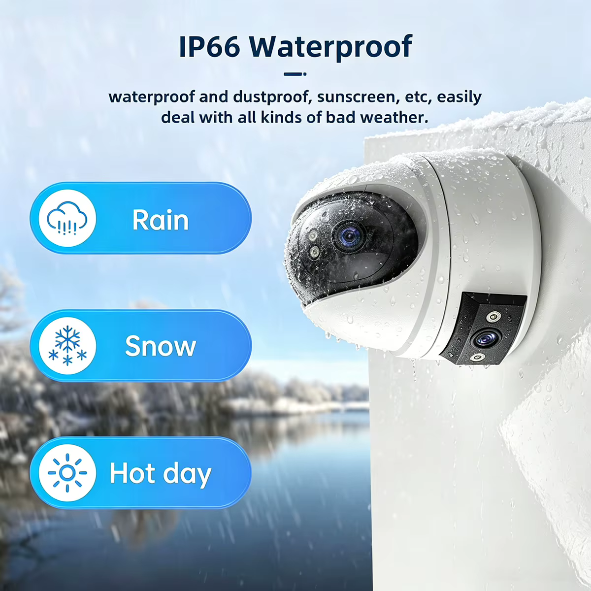 8MP 4K PTZ Security Camera with AI Human Detection - Dual-Lens Dual-Screen Outdoor WiFi IP Cam for Wireless CCTV Surveillance — image 4