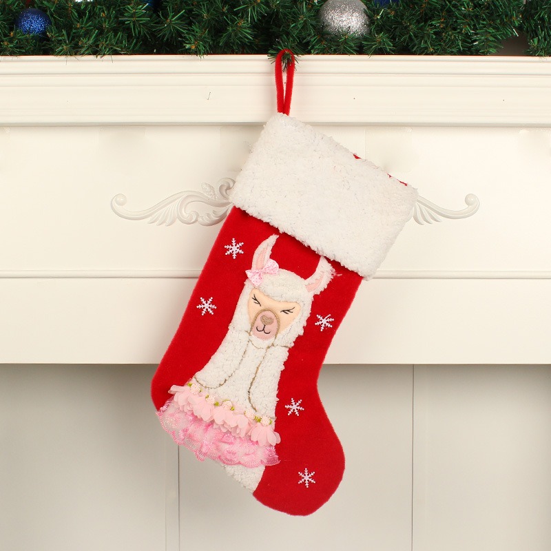 New Christmas Socks Cute Alpaca Candy Socks Christmas Decoration Children's Festival Gift Socks Gift Bags Festival Pendants — image 4