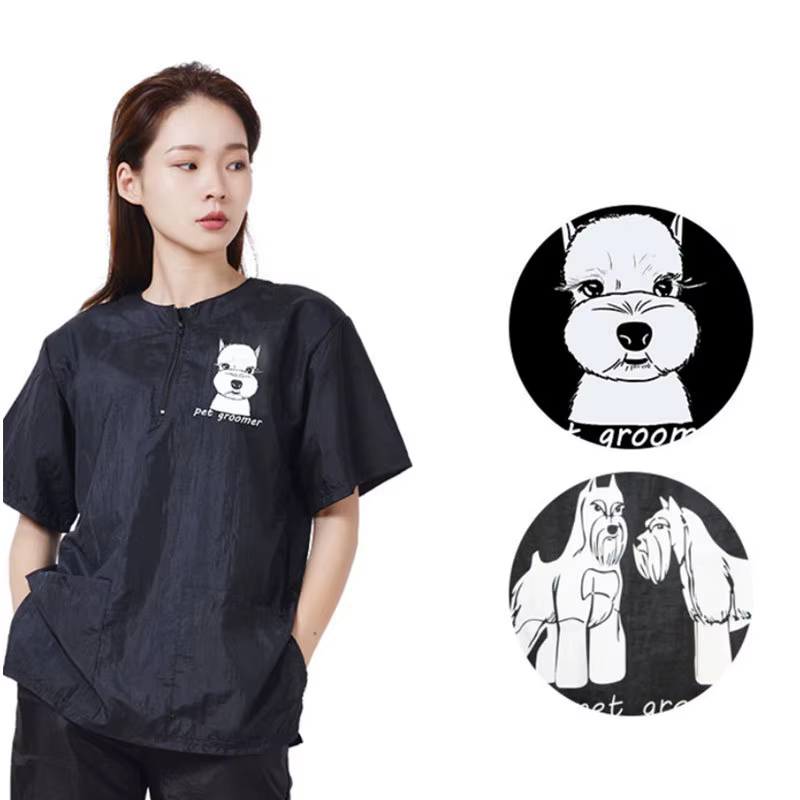Ropa de Cuidado de Mascotas Impermeable Vestimenta para Veterinarios Ropa de Trabajo para Tiendas de Mascotas Prendas Anti-Pelo y Anti-Estático para Peluqueros de Mascotas — imagen 5