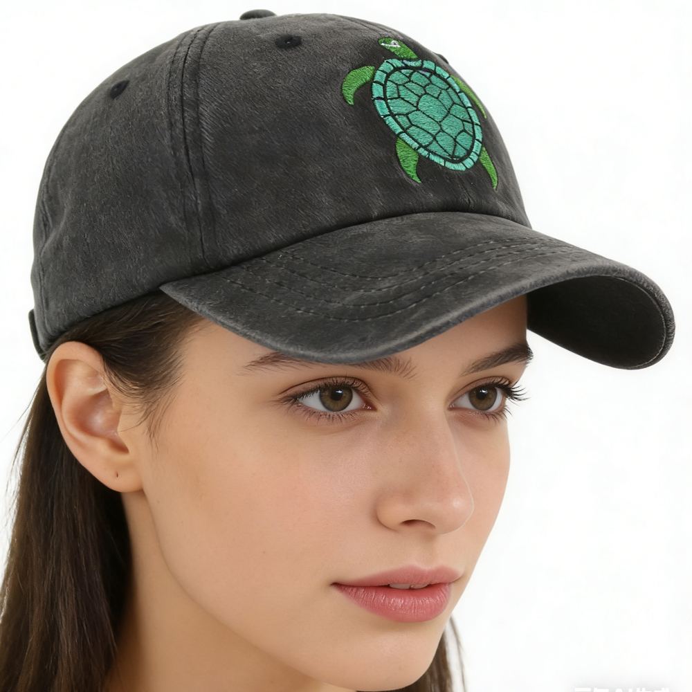 2pcs Sea Turtle Hat For Women Men, Funny Adjustable Embroidered Wild Animals Baseball Cap — imagen 3
