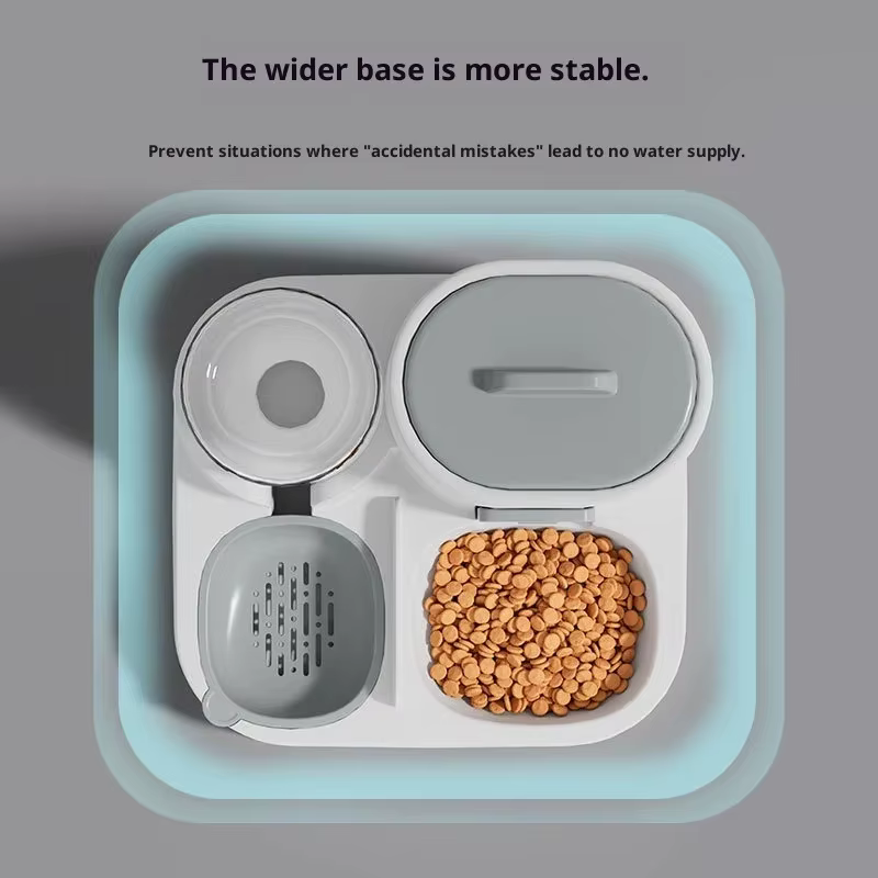 2-in-1 Automatic Pet Feeder & Waterer - Anti-Spill Bowl with Large Capacity Food Storage, Smart Dispenser for Cats Dogs — image 4