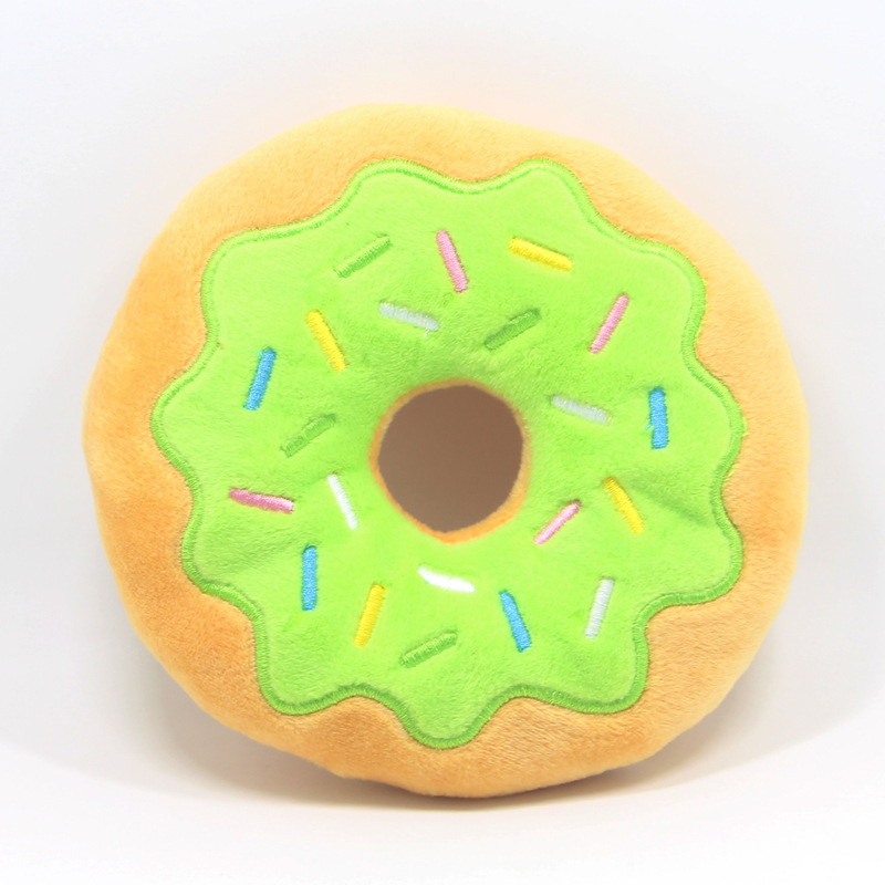 New Donuts Pet Plush Toys 15Cm Donuts Christmas Series Dog Voice Toys — image 8