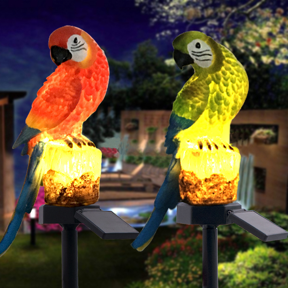 Solar Resin Parrot Floor Lamp Outdoor Park LED Landscape Lamp Park Decoration Lawn Lamp — image 1