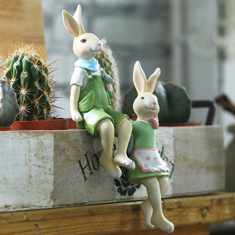 Decoraciones para conejos - macetas de flores y adornos — imagen 2