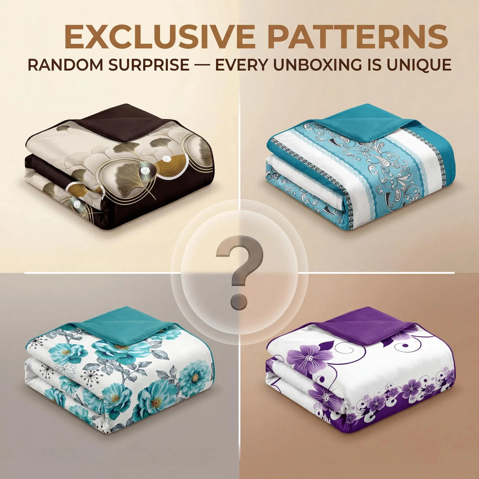 Surprise Room Makeover! 9-Piece Mystery Bedding & Curtain Bundle, Choose Your Size - Random Color/Pattern Quilted Bedspread Set with Light Filtering Window Panels, Pet Friendly Microfiber — image 9