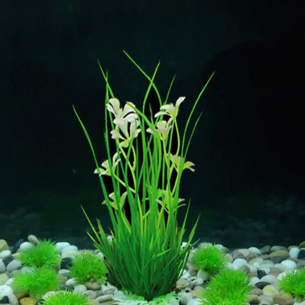 Plantas de Acuario Artificiales - Accesorios Acuáticos, Plantas Verdes Simulación de Césped de Agua, Decoraciones para Tanques de Peces — imagen 4