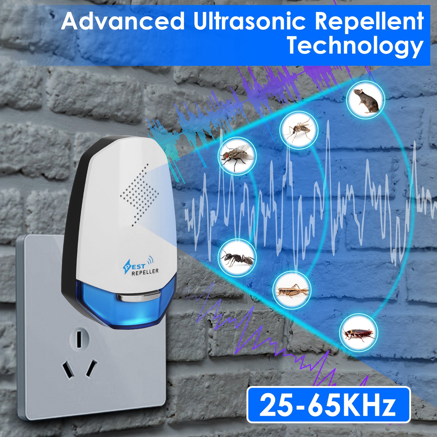 2 Pack Ultrasonic Pest Repeller With Night Light Plug In Pest Mice Repellent Indoor Roach Bed Bug Mouse Rodent Mosquito Killer For Bedroom Garage Warehouse Office For Spring Summer — image 6
