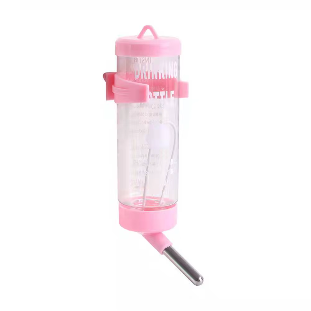 Plastic Hamster Drinker Water Bottle Dispenser Feeder Hanging Pet Dog Guinea Pig Squirrel Rabbit Drinking Head Pipe Fountain — image 5