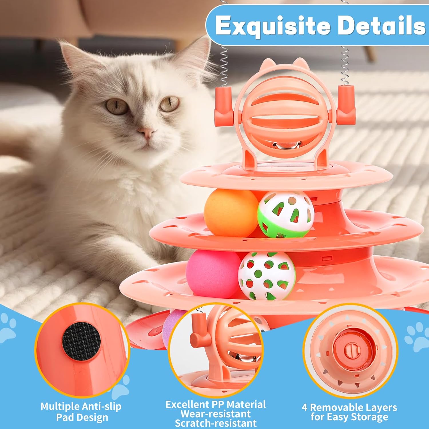 Juguetes para Gatos de Interior - Juguetes Interactivos para Kitten y Gato — imagen 2