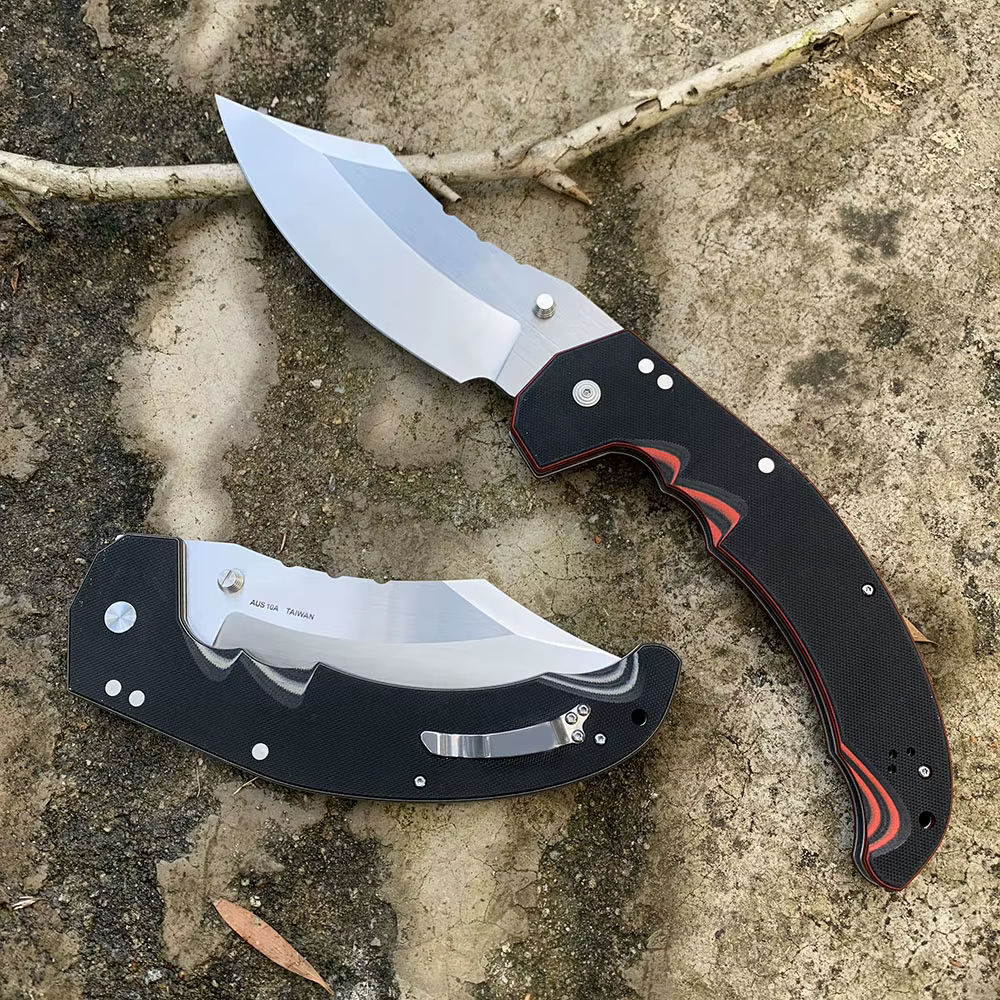 Mayhem Folding Knife Carrying Hunting Knife AUS10A Blade Outdoor Portable Camping Survival Knives Jackknife Gift for Men — image 2