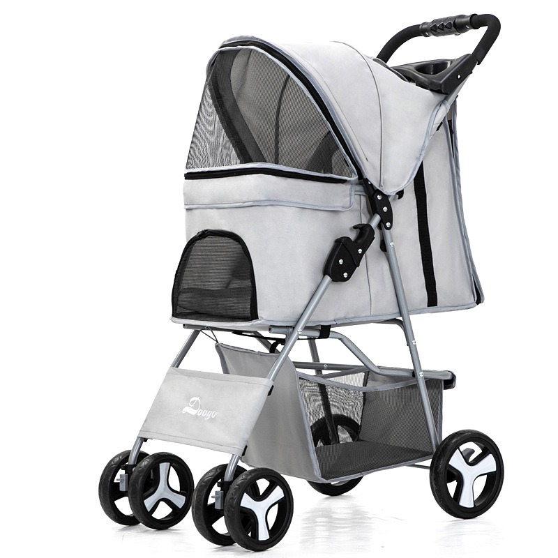 Portable Folding Pet Cart, Cat, Dog, Four Wheel Cart, Pet Out Cart, Teddy Cart, Cat Cart — image 20