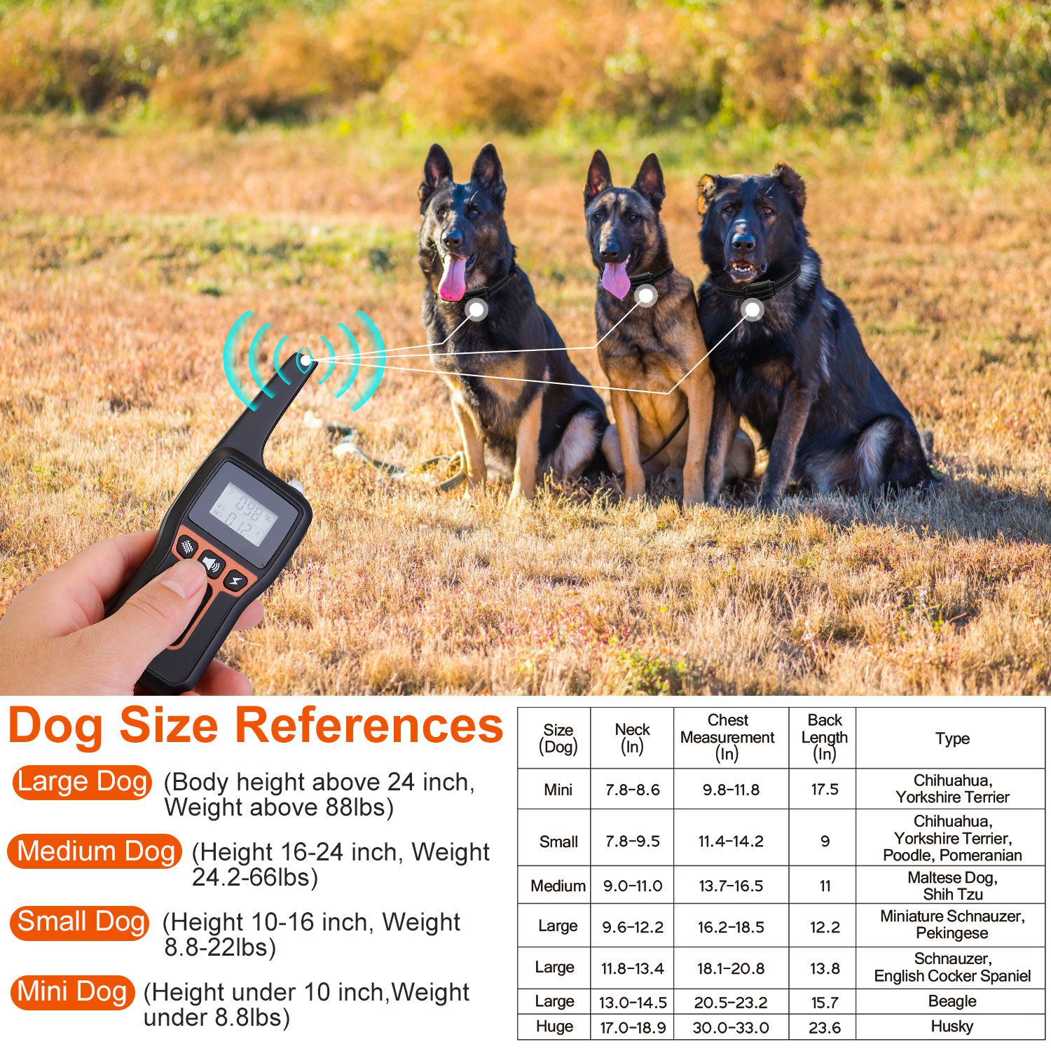 Collar de Entrenamiento Solo - Opción para Collar Completo: 3280FT Collar de Perro IP67 Impermeable con Sonido, Vibración y Corrección Eléctrica — imagen 12
