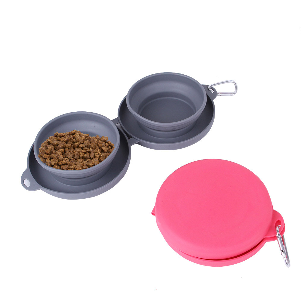 Bolsa de Alimento Portátil para Perros doble Comedor Exterior — imagen 1