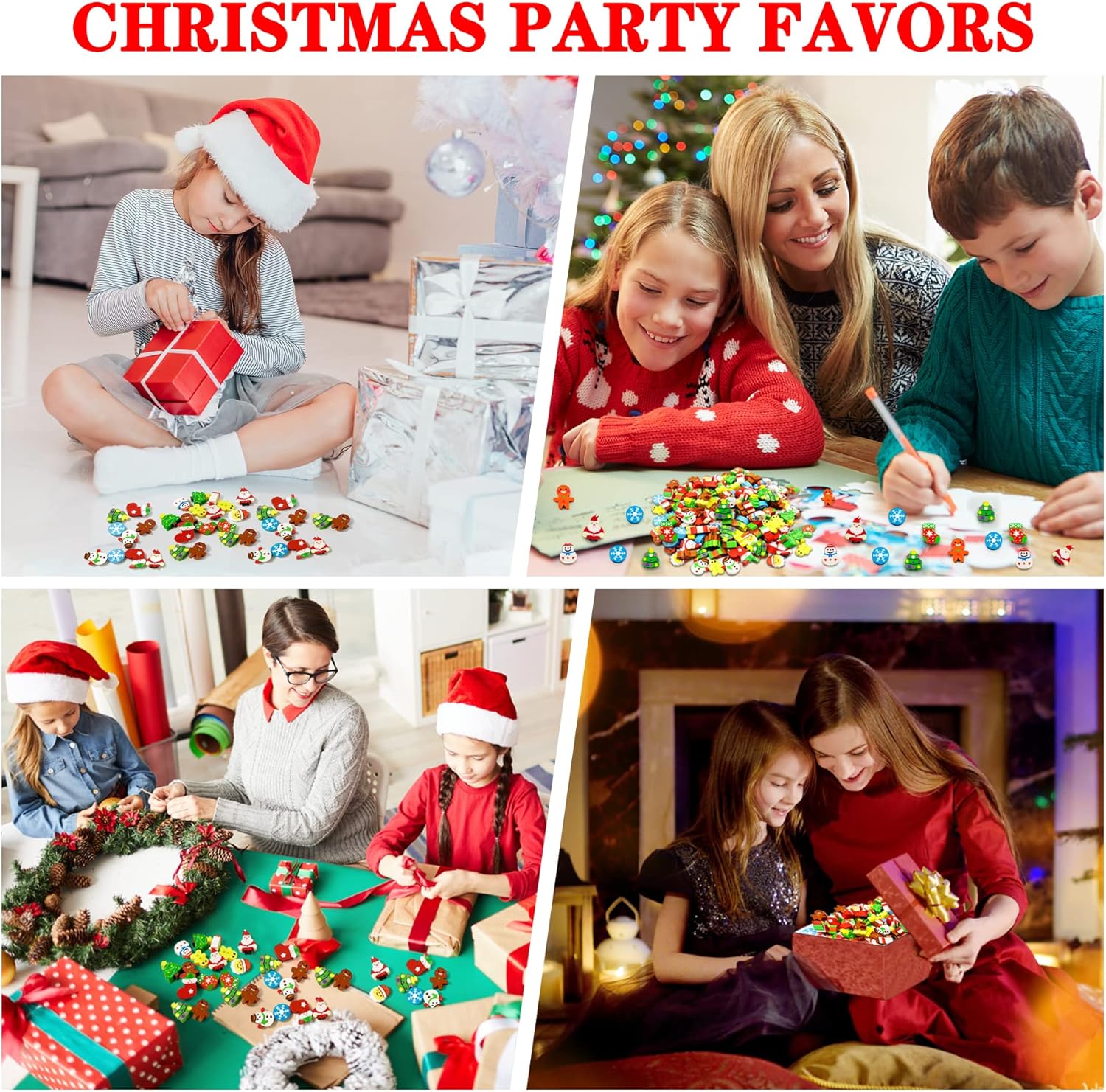 150 Piezas de Erizos Navideños Adorables Pequeños en Lote, Mini Erizos, Mascotas para Escritorio, Erizos de Lapicero Navideño, Sujetadores de Calcetines Papá Noel Copos de Nieve Regalos para Rellenar Tareas Clase Premios Liquidación — imagen 5