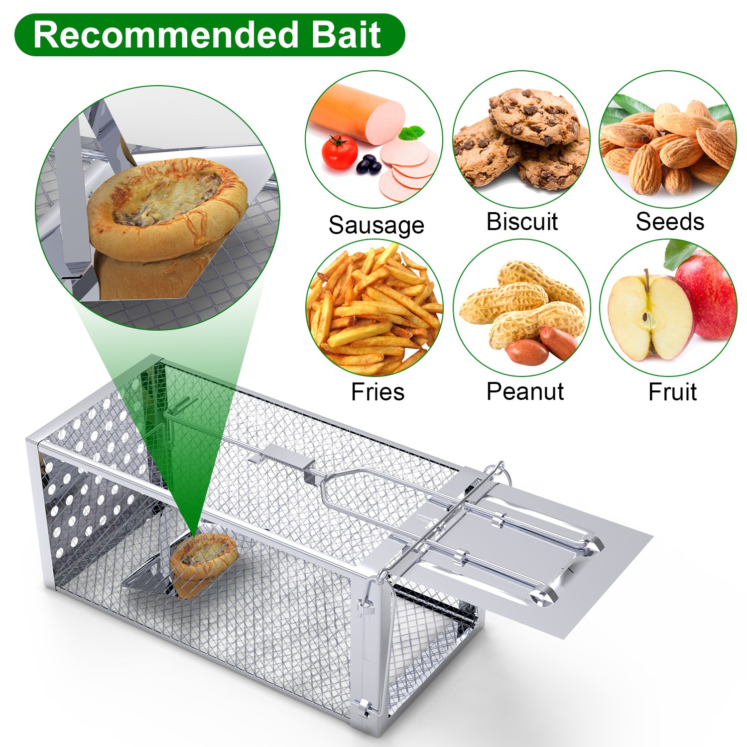 Caja de Trampa para Ratas con Puerta Única - Humano y Eficaz para Roedores Pequeños — imagen 4