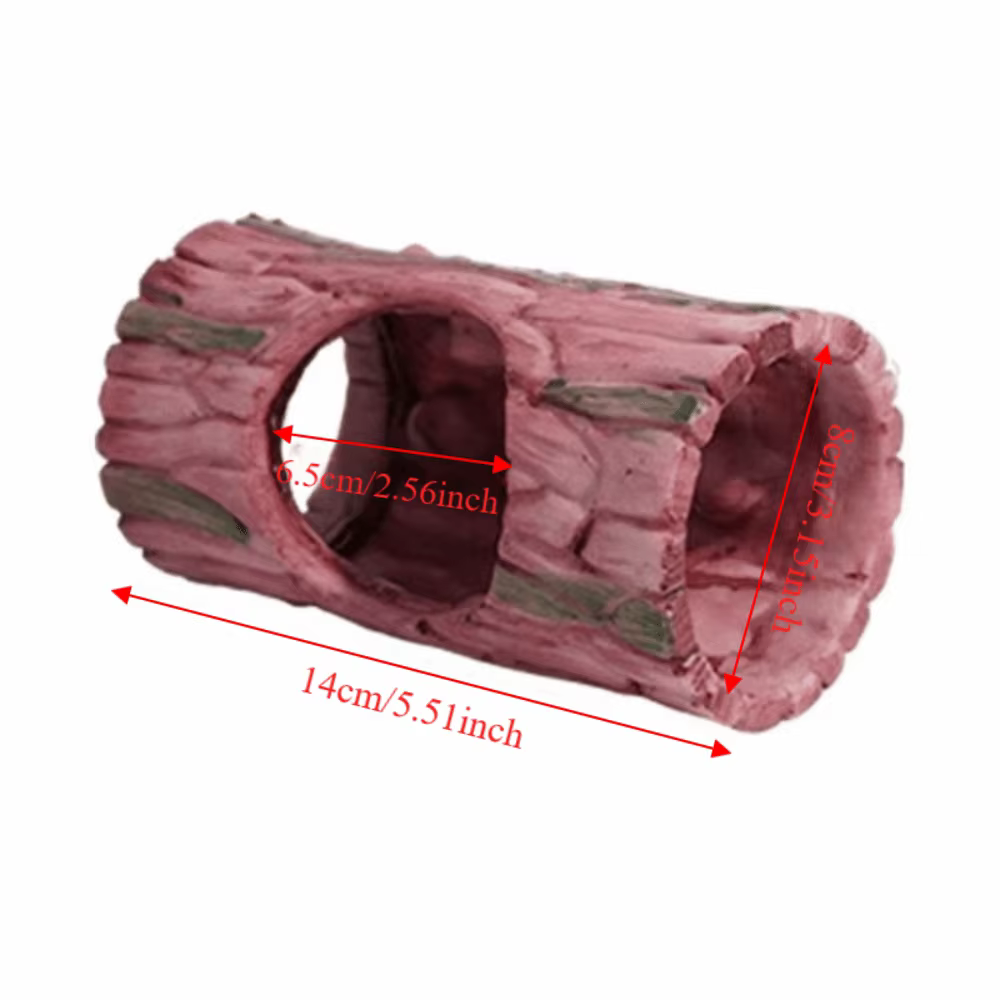 Resin Ornament Reptile Hideout Cave Tree Hollow Climbing Space Hollow Tree Trunk Decor Strong Suction Cup Comfortable — image 6