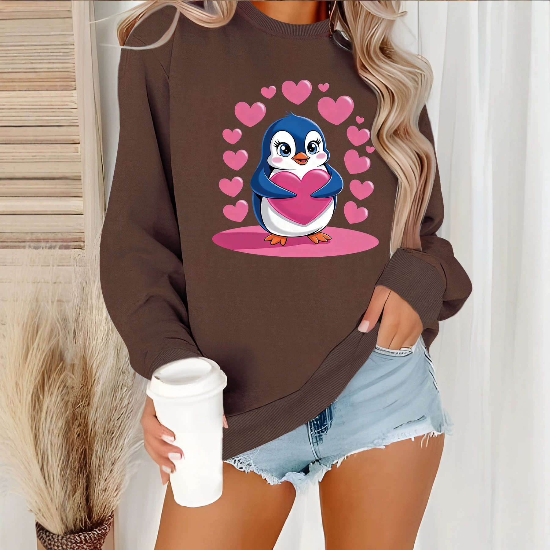 Cartoon Penguin Printed Hoodie — image 3
