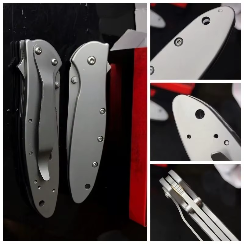 KS Leek 1660 Aluminum Folding Knife with 8Cr13Mov Blade Window Breaker Self-defense and Protection Tool Outdoor Fishing Knife — image 3