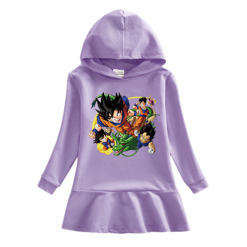 Girls' butterfly hooded sweatshirt dress — image 2