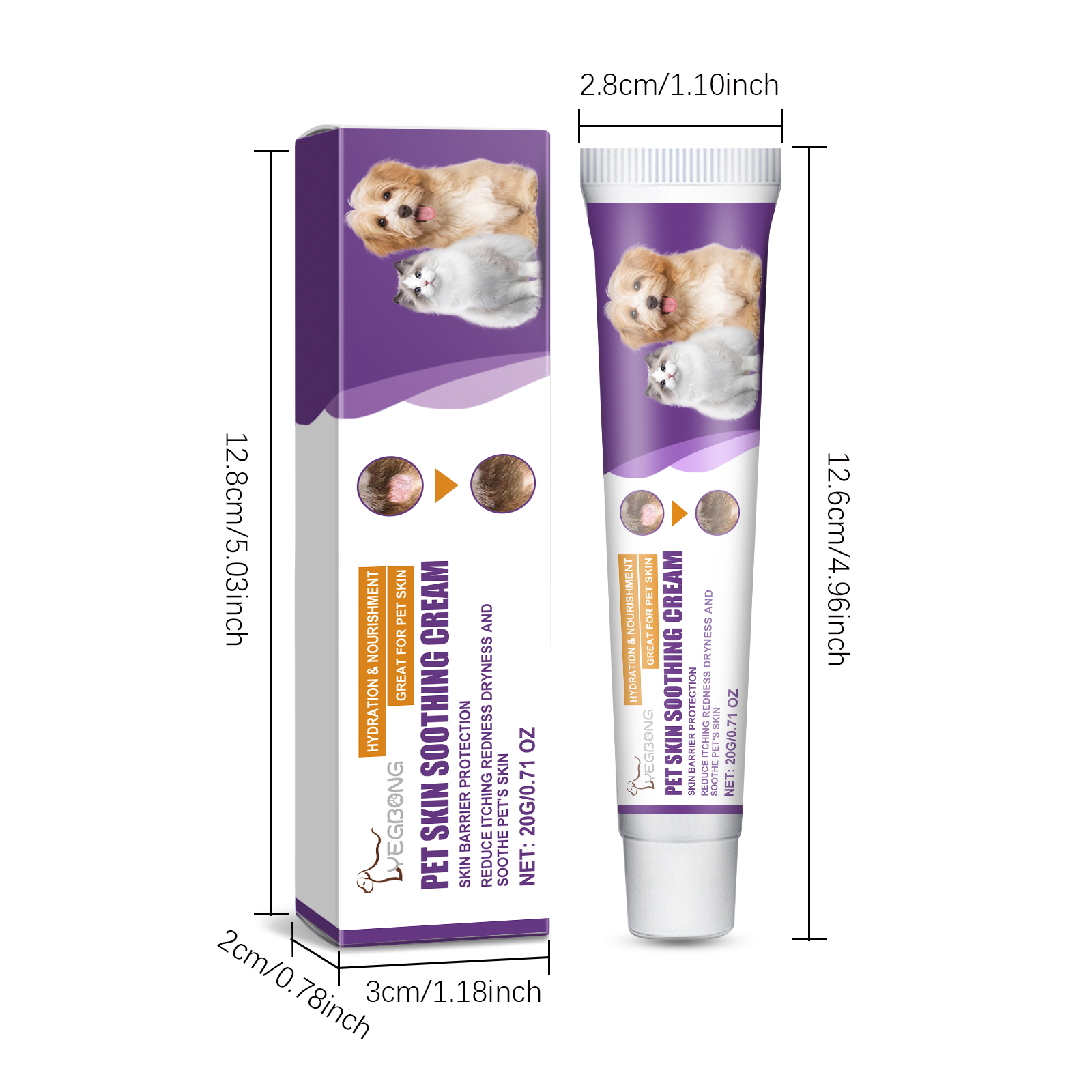 Pet Skin Soothing Cream, Skin Repair For Dogs & Cats, Soothe Itching Redness Dry Skin, Safe Gentle Skin Care For Pets 20g — image 6