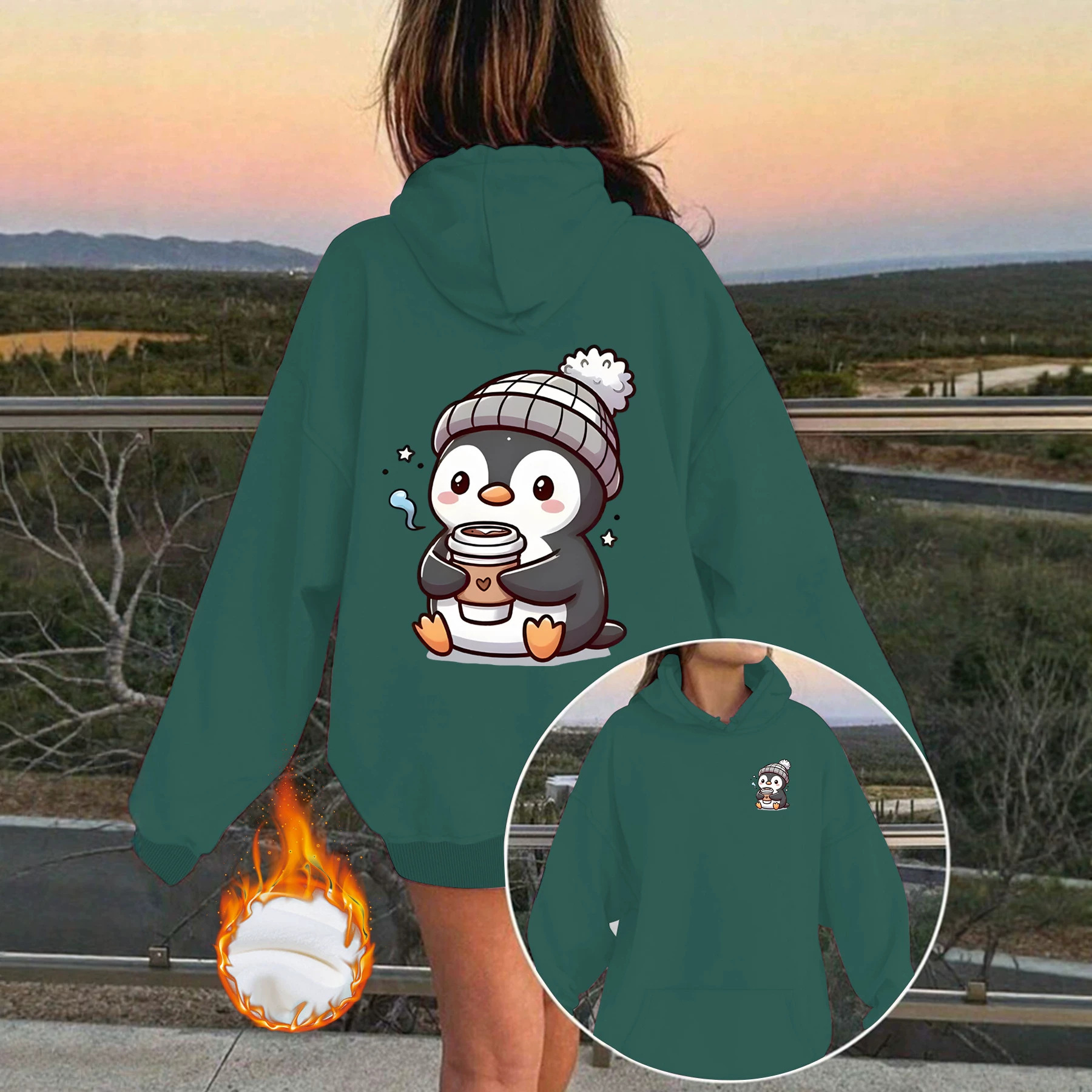 Goose print comfortable hoodie — image 6