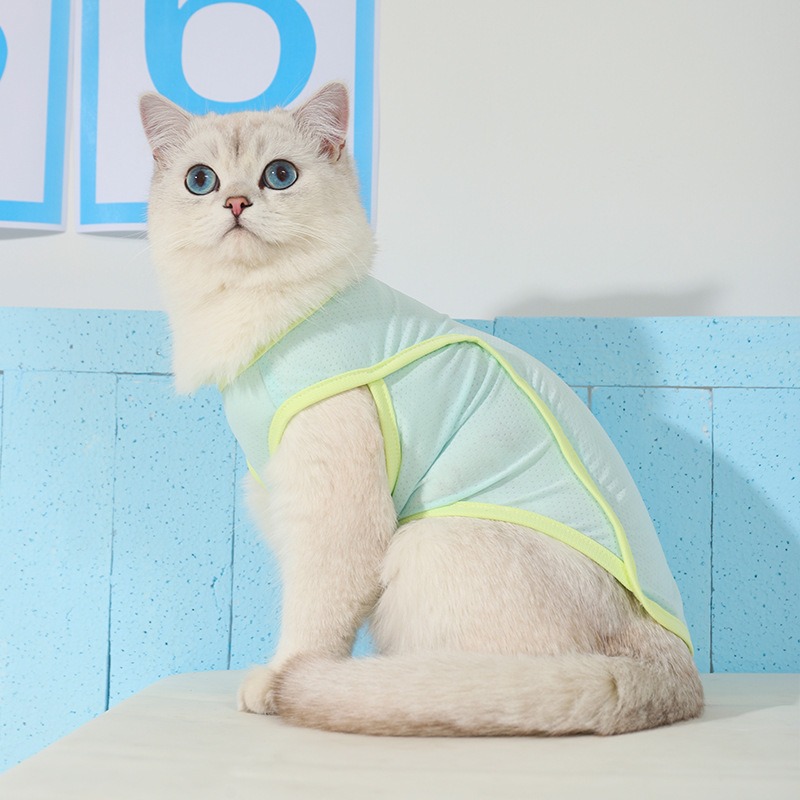 Ropa para gatos previene pérdida de pelo en verano, muñecos de tela fina para gatos y perros, protección solar para mascotas — imagen 6