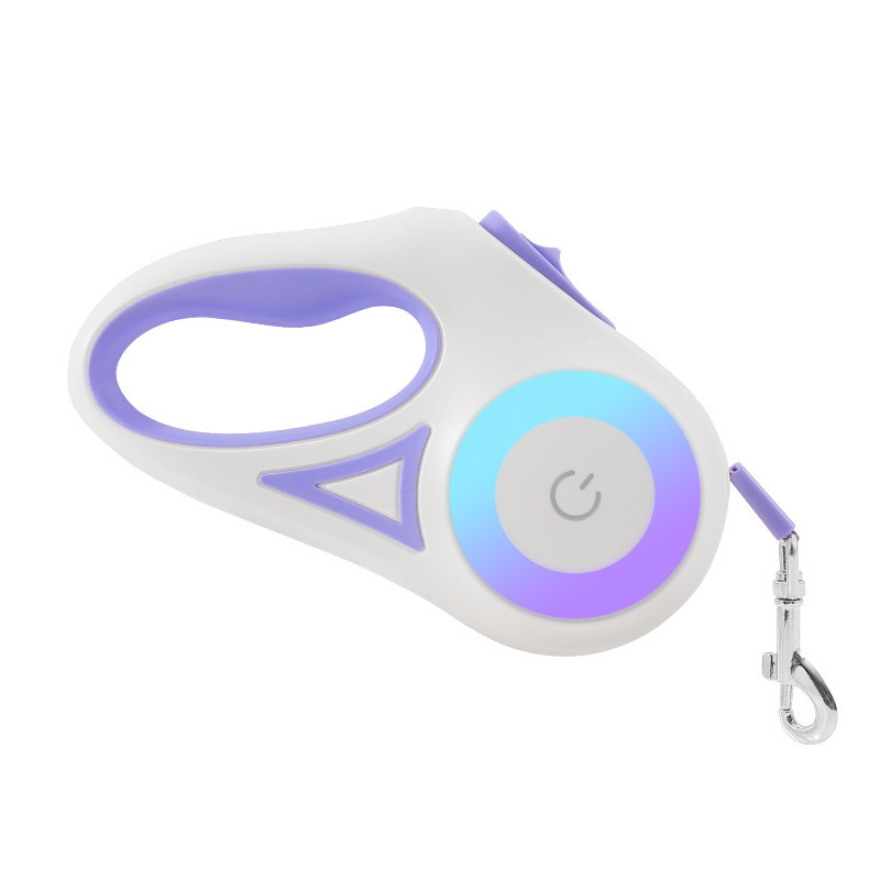 Cuerda de pase para perros con luz LED retraible automático sin agarre para perros suministros para mascotas — imagen 1