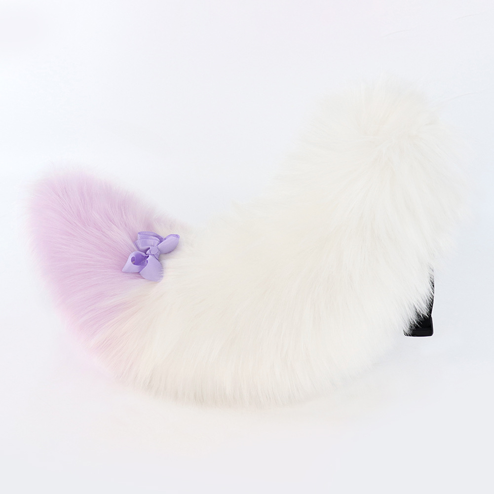 Cola de Animal para Manualidades de Halloween - Pluma Suave Multicolor Realista - Cola de Perro Lolita, Zorro o Accesorio de Convención — imagen 6