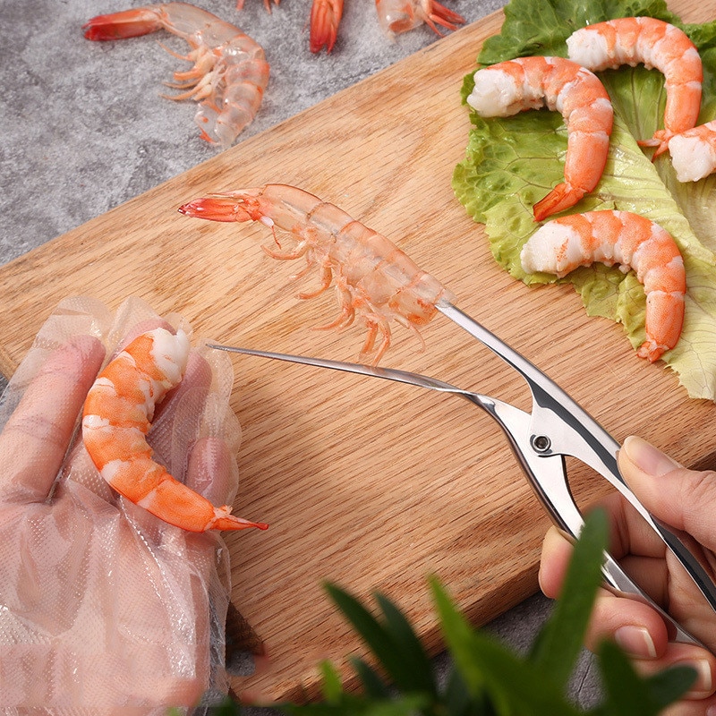 Shrimp Peeler Kitchen Appliances Portable Stainless Steel Shrimp Deveiner Lobster Practical Kitchen Supplies Fishing Knife Tools — image 3