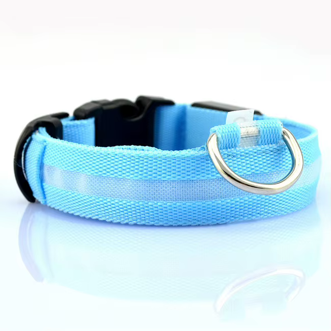 Nylon LED Pet Dog Collar, Night Safety Flashing Glow In The Dark Dog Leash, Dogs Luminous Fluorescent Collars Pet Supplies 4.7 — image 9