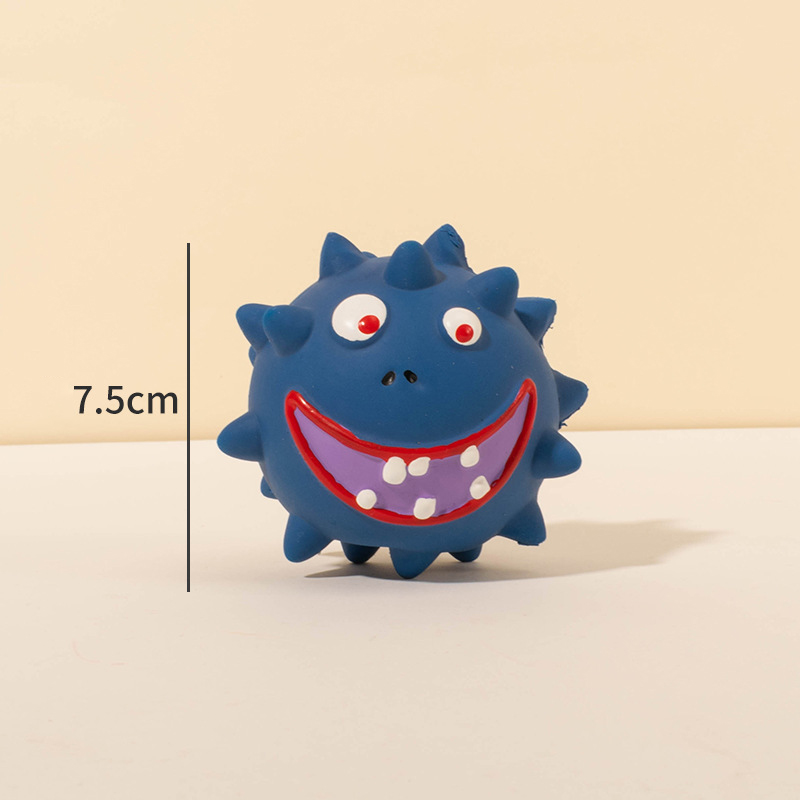 Squeaky Dog Toys Dog Toys Set Dog Balls For Large Medium Small Dogs Natural Latex Rubber Dog Balls Play Dog Balls Aggressive Chewers Friendly Pet Toys With Cute Faces — image 2