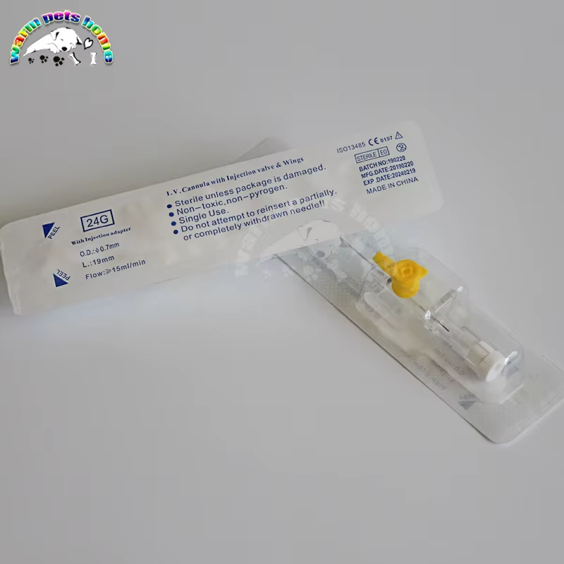 50 Piezas de Cánulas IV Veterinarias con Puerto de Inyección 20G 22G 24G, Catéter IV Tipo Mariposa, Suministros Veterinarios — imagen 5