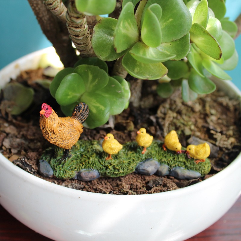 Decoración de Resina de Paisaje Microscópico con Hierba Realista de Gallina — imagen 3